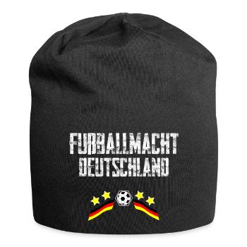 Deutschland, Fußballmacht, Fußball, Sport, Vintage - Jersey-Beanie - Schwarz - Vorne