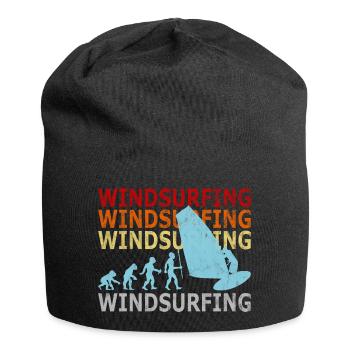 Retro Vintage Windsurfer Evolution Windsurfen - Jersey-Beanie - Schwarz - Vorne