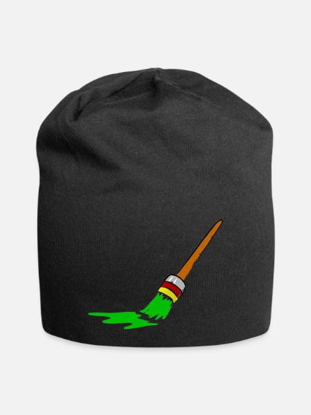 Urban Graffiti Pinsel Design - Jersey-Beanie - Schwarz