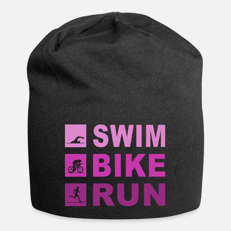 Triathlon - Bonnet en jersey - noir