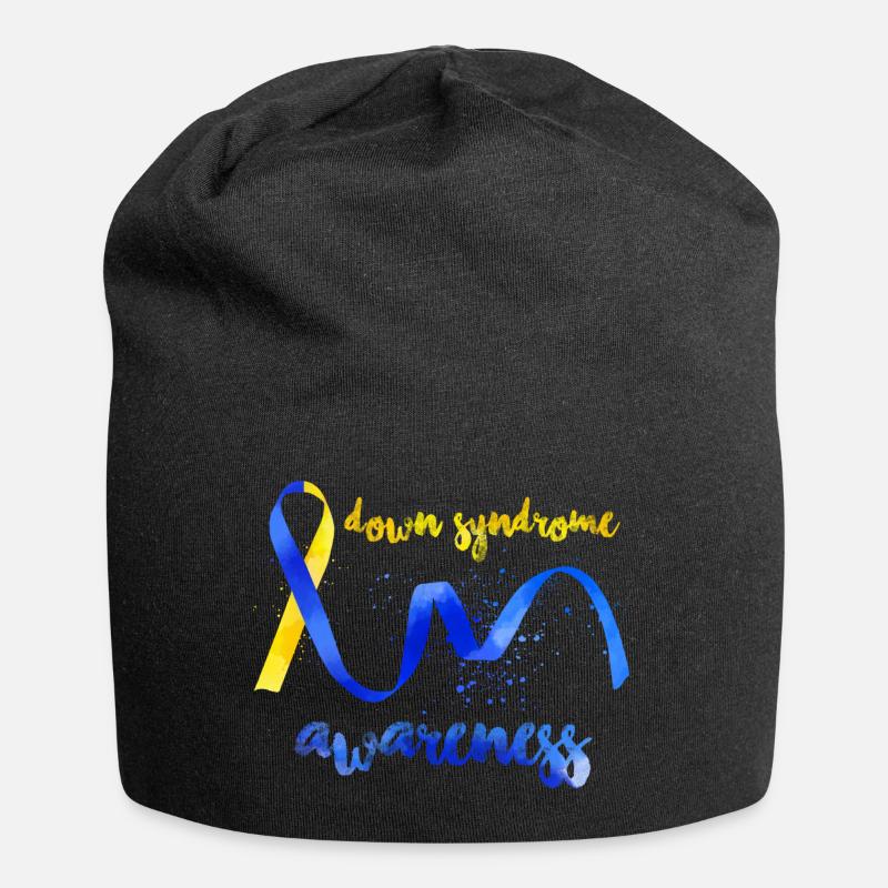 Down-Syndrom-Bewusstsein - Jersey-Beanie - Schwarz