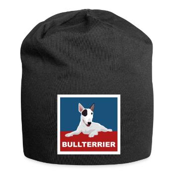 Bull Terrier, dog, drawing, fighting dog - Jersey Beanie - black - Front