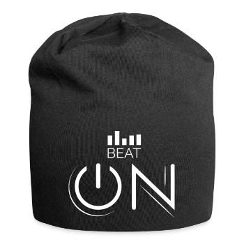 beat on music music beats symbol gift idea - Jersey Beanie - black - Front