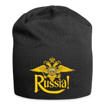 Russisch, Russland - Jersey-Beanie - Schwarz - Vorne