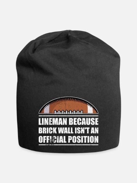 Lineman Because Brick Wall Isnt Official Position - Jersey-Beanie - Schwarz