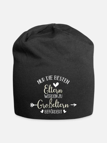 Schwangerschaftsankündigung Geschenkidee - Jersey-Beanie - Schwarz
