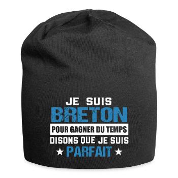 Breton parfait cadeau humoristique - Bonnet en jersey - noir - Devant