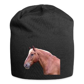 Pferdekopf Pferd Dressurpferd Pferderasse Reiter - Jersey-Beanie - Schwarz - Vorne