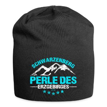 Perle des Erzgebirges - Jersey-Beanie - Schwarz - Vorne
