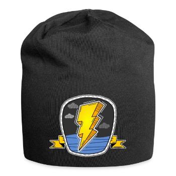 Lightning Shield - Jersey Beanie - black - Front