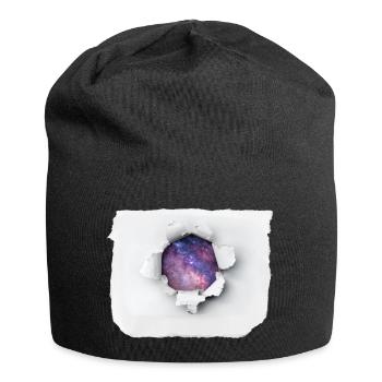 Zerrissenes Papier - Universum - Jersey-Beanie - Schwarz - Vorne