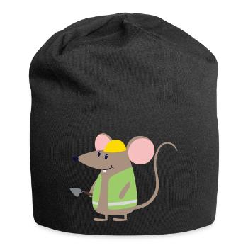 Souris travailleurs - Bonnet en jersey - noir - Devant
