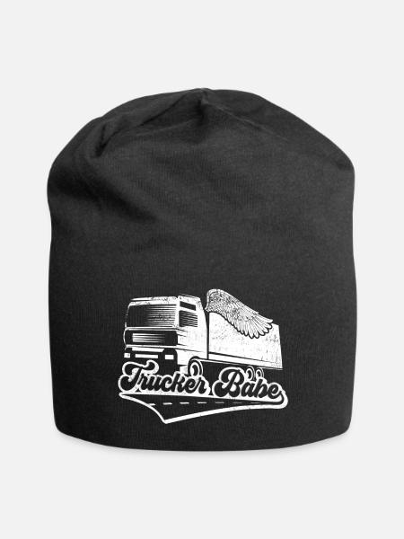 Truckerin Trucker Babe LKW Truck Fahrerin - Jersey-Beanie - Schwarz
