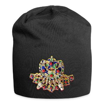 Bijoux kabyle afzim - Bonnet en jersey - noir - Devant