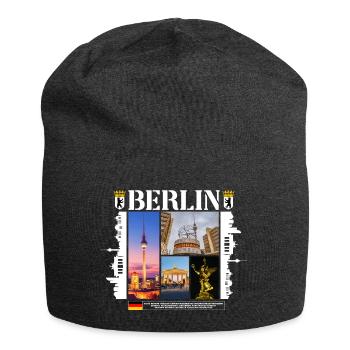 Berlin Deutschland Stadt Skyline Heimat Liebe - Jersey-Beanie - Anthrazit - Vorne
