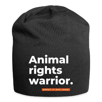 Animal Rights Warrior. - Jersey Beanie - black - Front