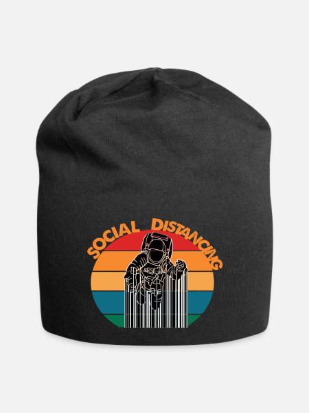 Social distancing - Jersey-Beanie - Schwarz