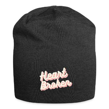 Cœur brisé - Bonnet en jersey - charbon - Devant