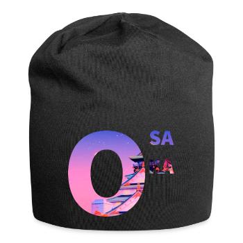 Osaka - Jersey-Beanie - Schwarz - Vorne