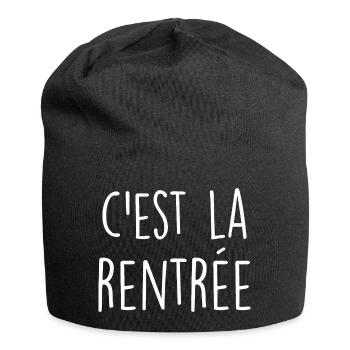C'est la rentrée / humour rentrée des classes - Bonnet en jersey - noir - Devant