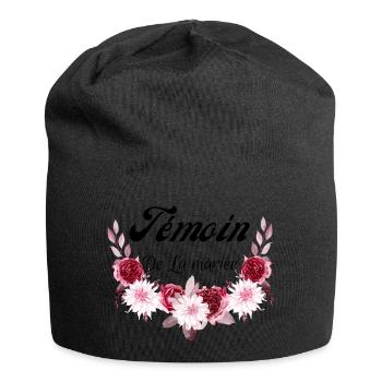 témoin de la mariée - Bonnet en jersey - noir - Devant