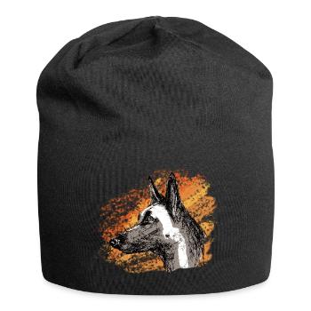 malinois de feu - Bonnet en jersey - noir - Devant