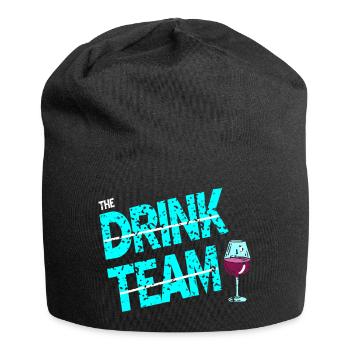 The Drink Team Cool Retro Vintage Wine Lover - Jersey-Beanie - Schwarz - Vorne