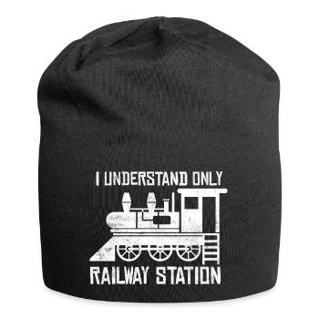 Seulement la gare! - Denglish dit Denglish - Bonnet en jersey - noir - Devant