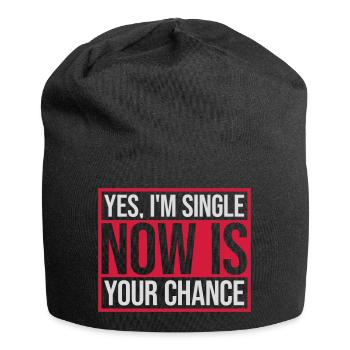 célibataire maintenant votre chance - Bonnet en jersey - noir - Devant