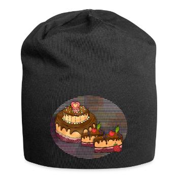 Kuchen - Jersey-Beanie - Schwarz - Vorne