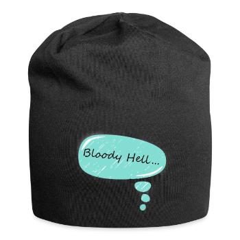 bloody hell .... sprechblase - Jersey-Beanie - Schwarz - Vorne