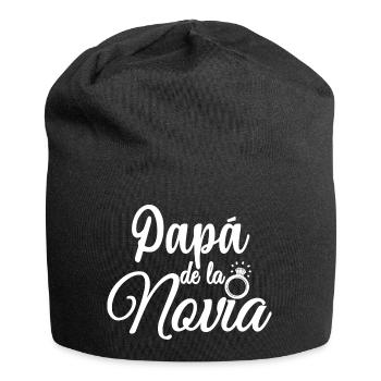 Papa de la Novia Bride's Father Wedding Gift - Jersey Beanie - black - Front