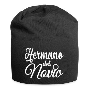 Hermano del Novio Groom's Brother Wedding Gift - Jersey Beanie - black - Front
