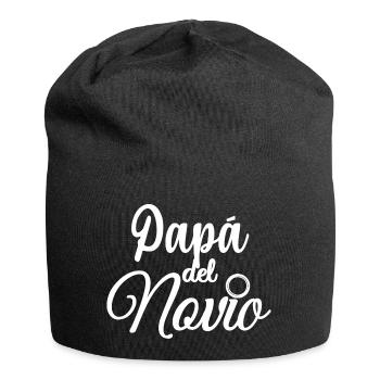 Papa del Novio Groom's Father Wedding Gift - Jersey Beanie - black - Front