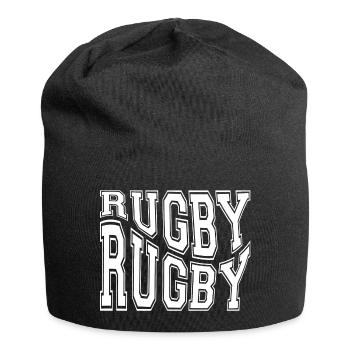 Rugby, Rugby-Sport, Rugby-Humor - Jersey-Beanie - Schwarz - Vorne