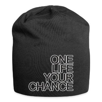 One LIFE your CHANCE 01 black and white - Jersey Beanie - black - Front