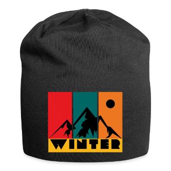 Winter Design - Jersey-Beanie - Schwarz - Vorne