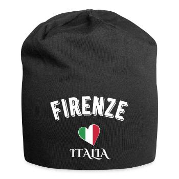 Florenz Italien - Jersey-Beanie - Schwarz - Vorne