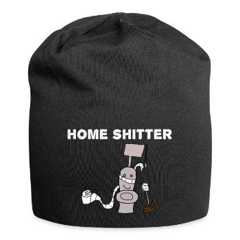 Home Shitter WC Toilet 00 - Jersey Beanie - black - Front