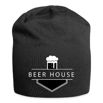 Bier Wein Whiskey Schnaps Alkohol - Jersey-Beanie - Schwarz - Vorne