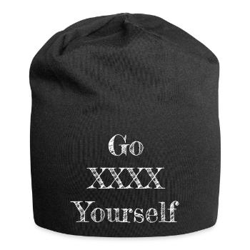 Go Fuck Yourself - Jersey-Beanie - Schwarz - Vorne