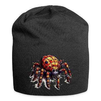 Bunte lustige Comic Spinne für Kinder - Jersey-Beanie - Schwarz - Vorne