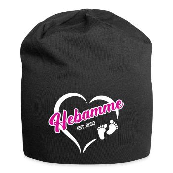 Hebamme 2023 Beruf Hebammenstudium Geburtshilfe - Jersey-Beanie - Schwarz - Vorne