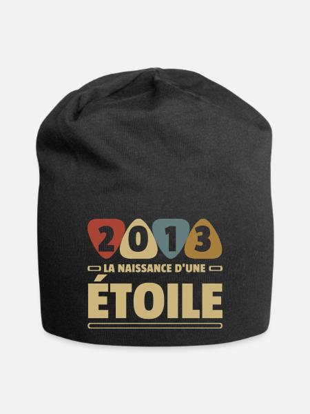 2013 date de naissance / anniversaire année 2013 - Bonnet en jersey - noir
