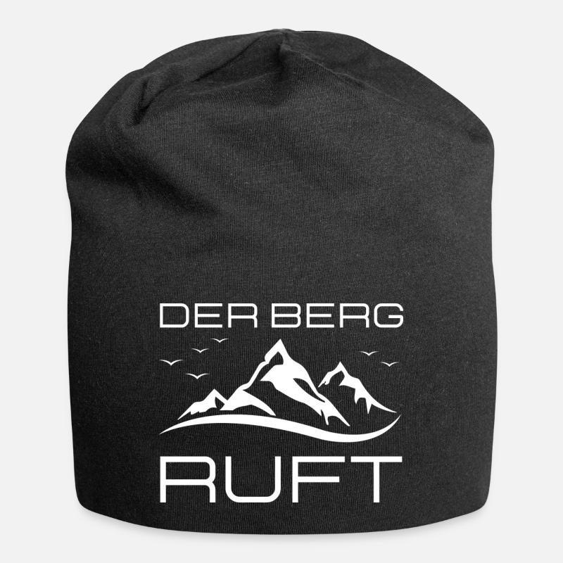 Der Berg ruft - Jersey-Beanie - Schwarz