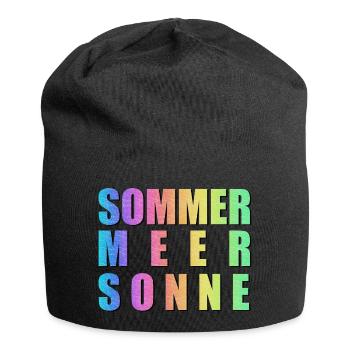 Summer Sea Sun Hippie Colorful Trend - Jersey Beanie - black - Front