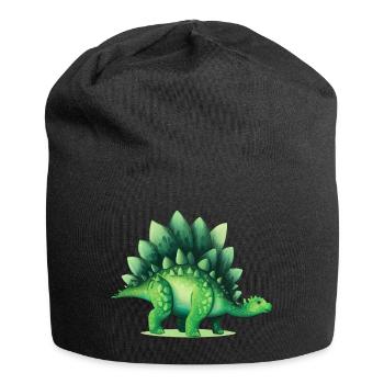 Dinosaur Stegosaurus Green Lizard Gift - Jersey Beanie - black - Front