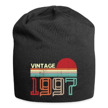 Vintage 1997 Anniversaire rétro sunset design - Bonnet en jersey - noir - Devant