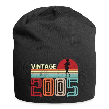 Vintage 2005 Geburtstag Retro Sonnenuntergang Design - Jersey-Beanie - Schwarz - Vorne