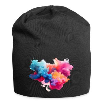 fumée colorée - Bonnet en jersey - noir - Devant
